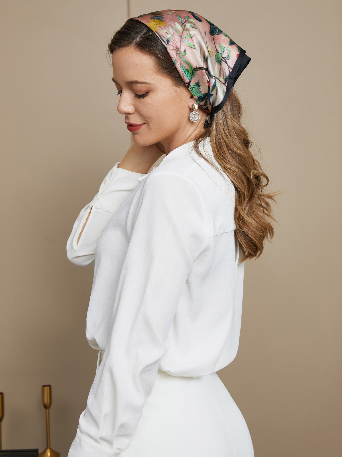 [P044] SilkSilky-AU Pure Silk Scarf 005