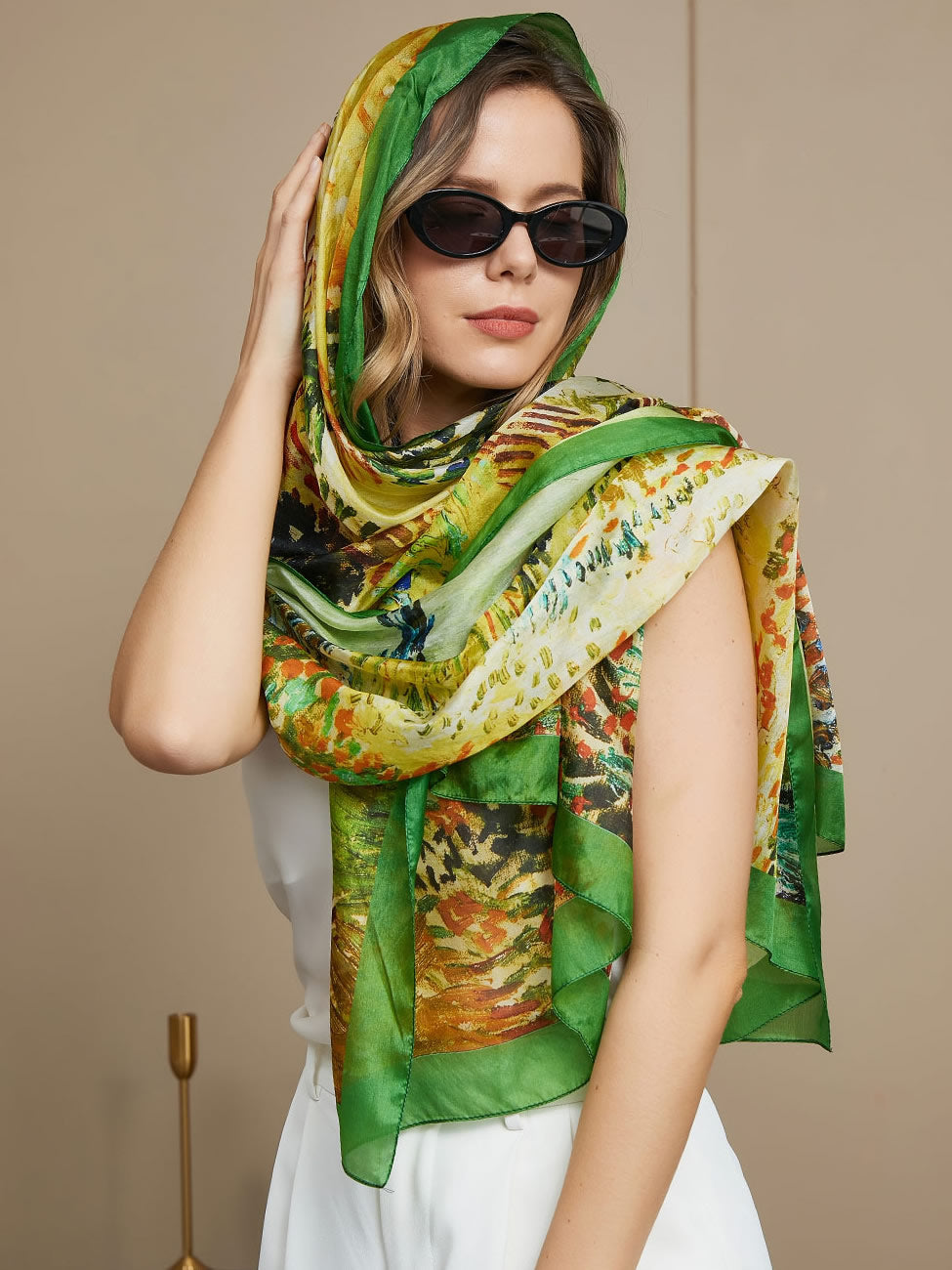 [P072] SilkSilky-AU Pure Silk Scarf 001