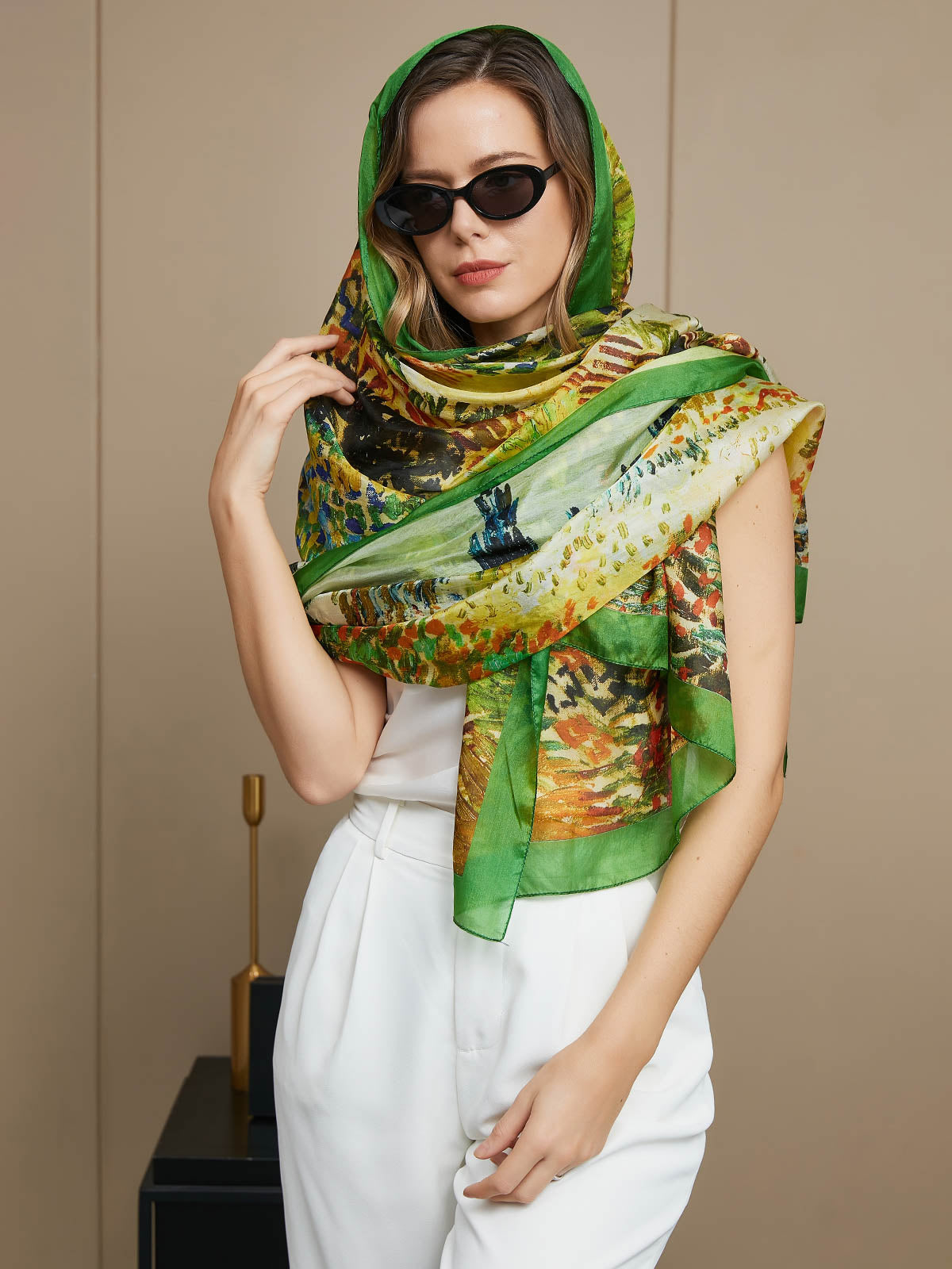 [P072] SilkSilky-AU Pure Silk Scarf 007