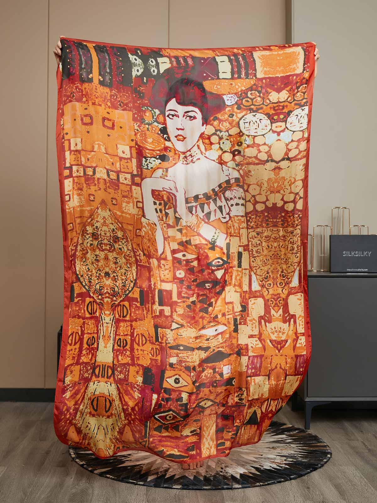 [P073] SilkSilky-AU Pure Silk Scarf 003