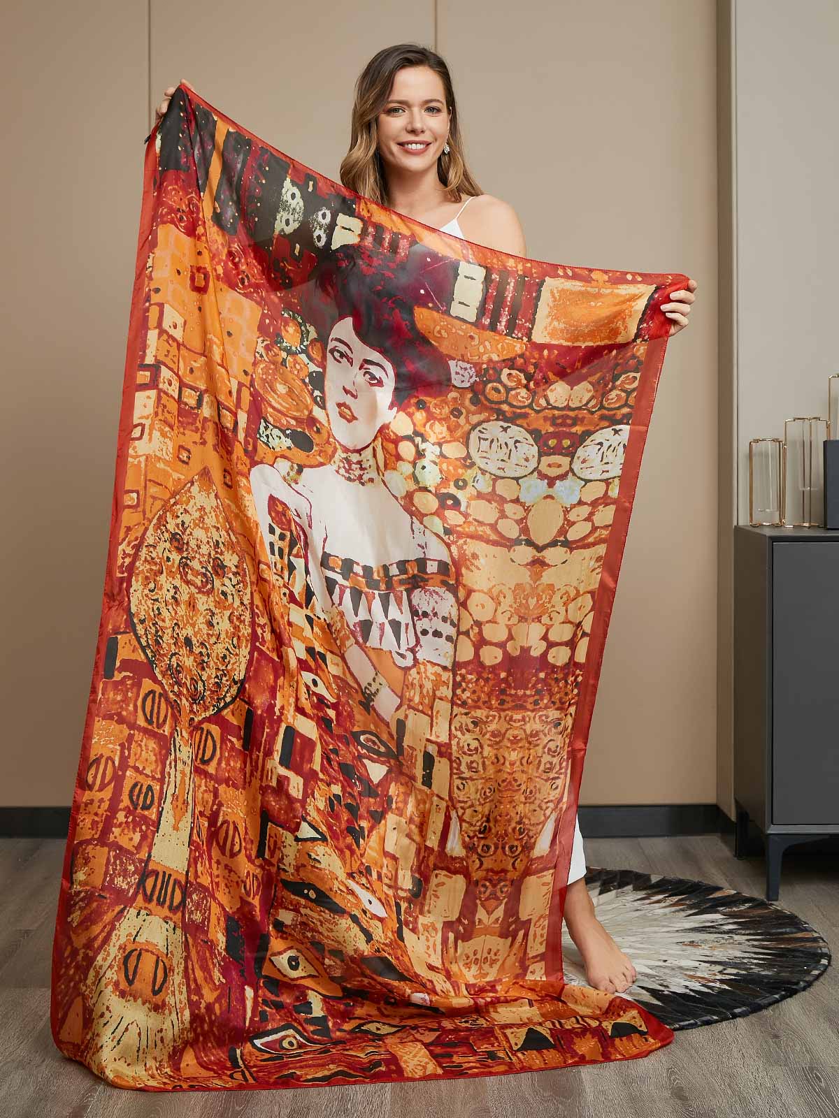 [P073] SilkSilky-AU Pure Silk Scarf 007