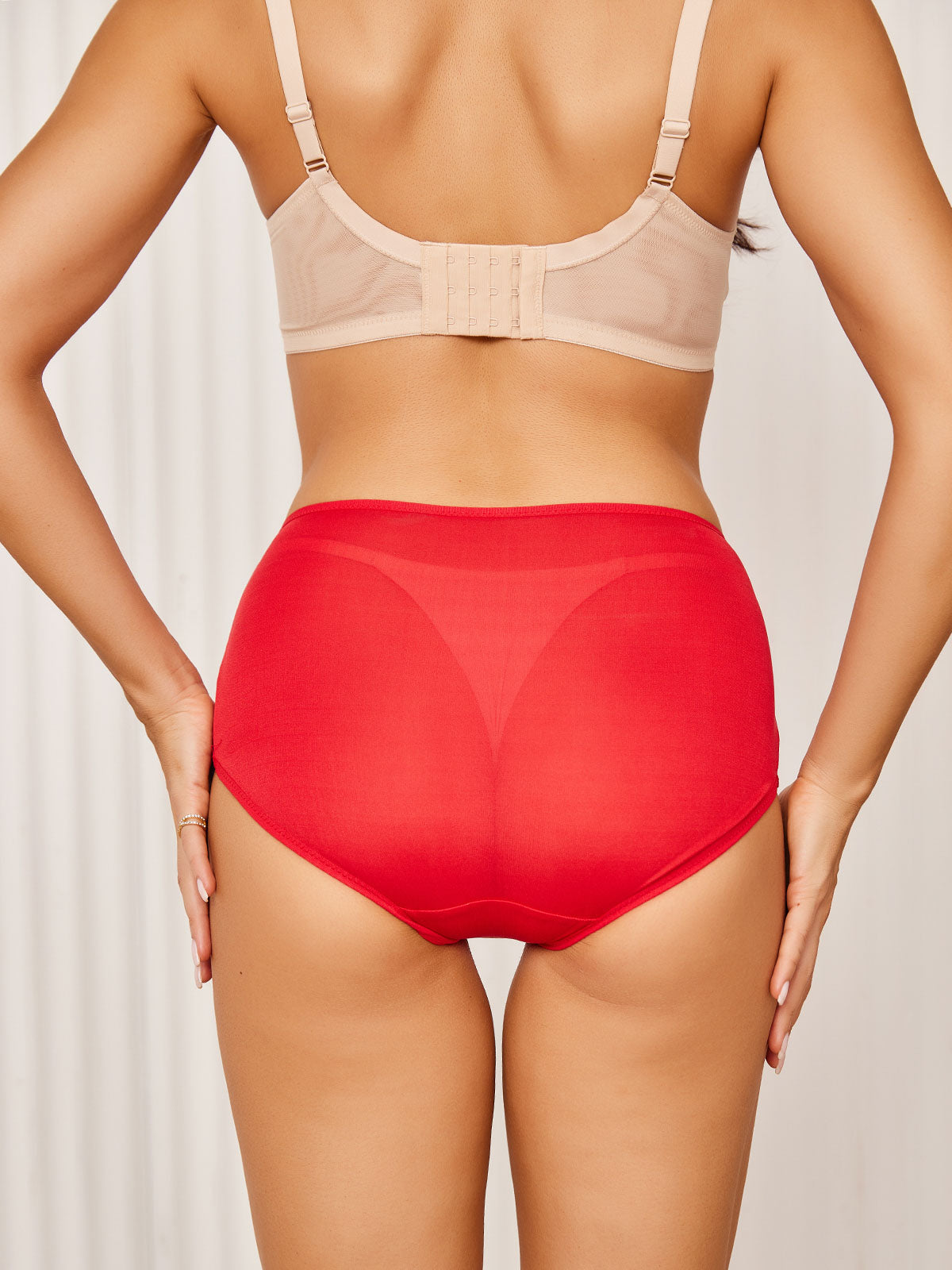 [Red] SilkSilky-AU Silk Knitted Panty 005