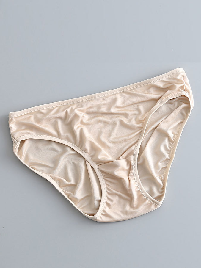 SilkSilky AU Silk Knitted Panty Tan 005