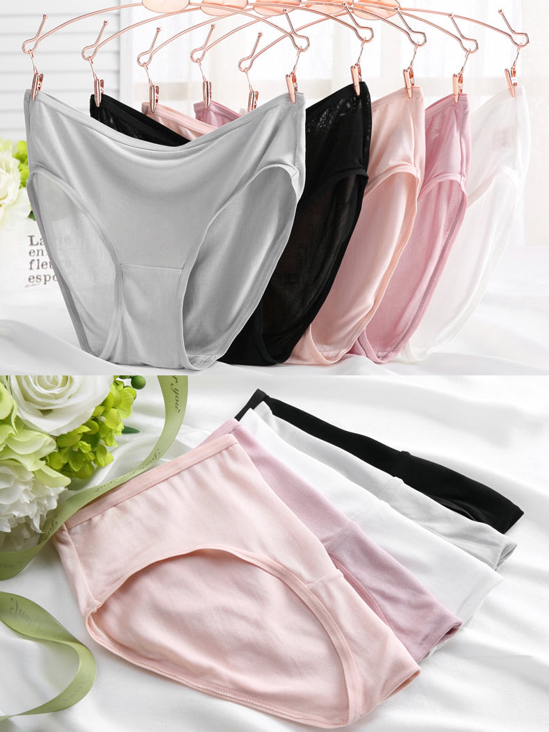 [White] SilkSilky-AU Silk Knitted Panty 007
