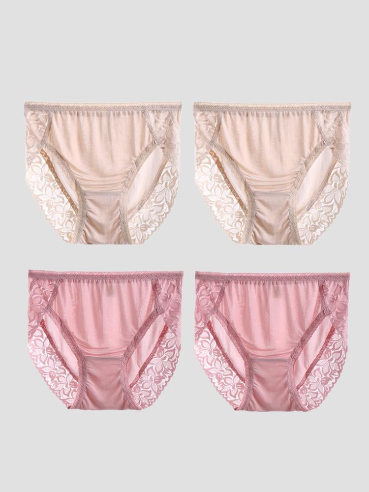 SilkSilky AU Silk Knitted Panty Pink 007