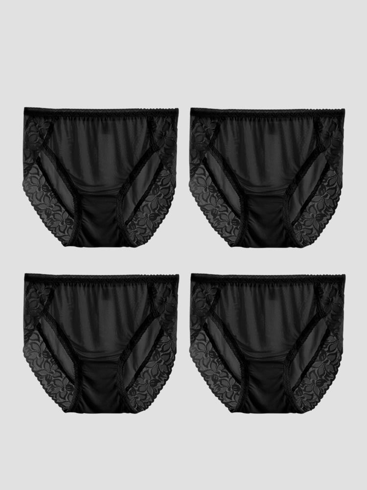 SilkSilky AU Silk Knitted Panty Black 006